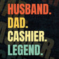 Husband Dad Cashier Legend Vintage Editable Vector T-shirt Design in Ai Svg Files