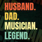 Husband Dad Musician Legend Vintage Editable Vector T-shirt Design in Ai Svg Files