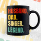 Husband Dad Singer Legend Vintage Editable Vector T-shirt Design in Ai Svg Files