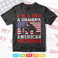 I am a Dad a Grandpa And an American Veteran 4th of July Svg T shirt Design.