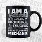 I am a Mechanic Badass Mechanic Gift Young Editable Vector T-shirt Design in Ai Svg Png Files