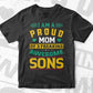 I am a proud Mom Of a Freaking Awesome Sons Mother's Day T shirt Design Png Svg Printable Files