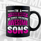 I am a Proud Mom Of Three Franking Awesome Sons Mom Life T shirt Design Png Svg Files