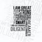 I am Great Bold Strong Courageous Smart Vector T-shirt Design in Ai Svg Png Files