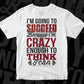 I Am Succeed Because I Am Crazy T shirt Design In Svg Png Cutting Printable Files