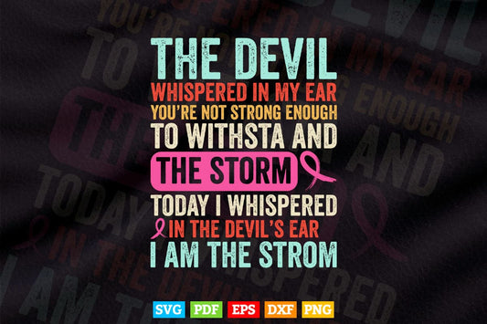 I am the Storm Breast Cancer Awareness Svg Digital Files