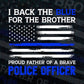 I Back The Blue for My Brother Thin Blue Line Police Support Editable Vector T shirt Design in Ai Png Svg Files.