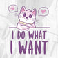 I Do What I Want With My Cat Editable T shirt Design in AI PNG SVG Cutting Printable Files