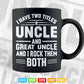 I Have Two Titles Uncle And Great Uncle Gift Svg T shirt Design.