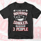 I Like Bourbon My Smoker 3 People Funny BBQ Editable Vector T shirt Design in Ai Png Svg Files.