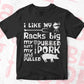 I Like My Racks Big My Butt Rubbed & Pork Pulled Funny BBQ Editable Vector T shirt Design in Ai Png Svg Files.