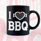 I Love BBQ Editable Vector T shirt Design in Ai Png Svg Files.