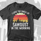 I love The Smell Of Sawdust In The Morning Funny Woodwork I Carpenter Editable Vector T-shirt Design in Ai Png Svg Files
