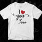 I Love You 3000 Gaming Vector T shirt Design In Svg Png Cutting Printable Files