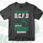 I Suffer From O.C.F.D Obsessive Compulsive Fishing Disorder Editable Vector T-shirt Design in Ai Svg Png Files