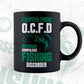 I Suffer From O.C.F.D Obsessive Compulsive Fishing Disorder Editable Vector T-shirt Design in Ai Svg Png Files