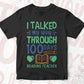 I Talked My Way Through 100 Days Reading Teacher Editable Vector T-shirt Design in Ai Svg Files