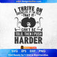 I Thrive On Obstacles Afro Editable T shirt Design Svg Cutting Printable Files