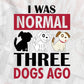 I Was Normal Three Dogs Ago Editable Vector T shirt Design In Svg Png Printable Files
