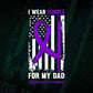 I Were Purple For My Dad Awareness Father's Day Vector T shirt Design in Ai Png Svg Files