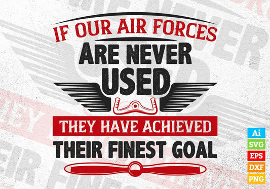 If Our Air Force Are Never Used They Have Achieved Editable Vector T shirt Designs In Svg Png Printable Files