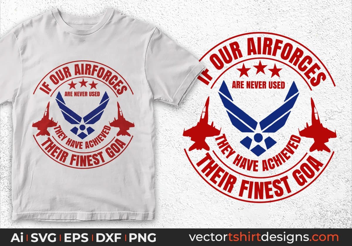 If Our Air Forces Are Never Used The Have Achieved There Goa Editable T shirt Design Svg Cutting Printable Files