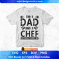 I'm A Dad And A Chef Nothing Scares Me Editable T shirt Design In Ai Svg Png Cutting Printable Files