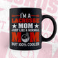 I'm A Lacrosse Mom Just Like A Normal Mom Editable Vector T-shirt Design in Ai Svg Png Files
