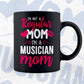 I'M A Not Regular Mom I'M A Musician Mom Editable Vector T-shirt Designs Png Svg Files