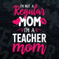 I'M A Not Regular Mom I'M A Teacher Mom Editable Vector T-shirt Designs Png Svg Files