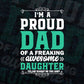 I'm a Proud Dad Birthday Gifts for Dad from Daughter Vector T-shirt Design in Ai Svg Png Cutting Printable Files