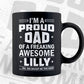 I'm a Proud Dad Of A Freaking Awesome Lilly Father's Day Vector T-shirt Design in Ai Svg Png Cutting Printable Files