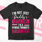 I'm Not Just Daddy's Little Girl I'm a Fitness Trainer's Daughter Editable Vector T-shirt Designs Png Svg Files