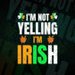 I'm Not Yelling I'm Irish St Patrick's Day Editable Vector T-shirt Design in Ai Svg Png Files