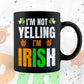 I'm Not Yelling I'm Irish St Patrick's Day Editable Vector T-shirt Design in Ai Svg Png Files