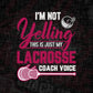 I'm Not Yelling this Is Just My Lacrosse Coach Voice Editable Vector T-shirt Design in Ai Svg Png Files