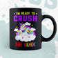I'm Ready To Crush 8th Grade Back To School Editable Vector T-shirt Designs Svg Files