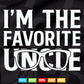 I’m the Favorite Uncle Gifts Svg Png Cut Files.