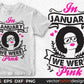 In January We Were Pink Afro Editable T shirt Design Svg Cutting Printable Files