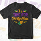 It's Time for Party Gras Editable T shirt Design In Ai Svg Printable Files
