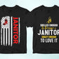 Janitor 25 Editable T-shirt Designs Bundle