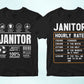 Janitor 25 Editable T-shirt Designs Bundle