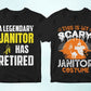 Janitor 25 Editable T-shirt Designs Bundle