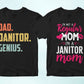 Janitor 25 Editable T-shirt Designs Bundle