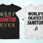 Janitor 25 Editable T-shirt Designs Bundle