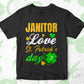 Janitor Love St. Patrick's Day Editable Vector T-shirt Designs Png Svg Files