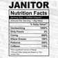 Janitor Nutrition Facts Editable Vector T shirt Design In Svg Png Printable Files