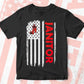 Janitor USA Flag Proud Professions Gift Editable Vector T-shirt Design in Ai Svg Files