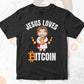 Jesus Loves Bitcoin Crypto Btc Editable Vector T-shirt Design in Ai Svg Files