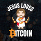 Jesus Loves Bitcoin Crypto Btc Editable Vector T-shirt Design in Ai Svg Files